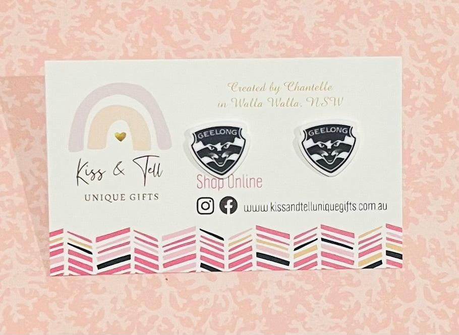 AFL Geelong Cats Team Stud Earrings