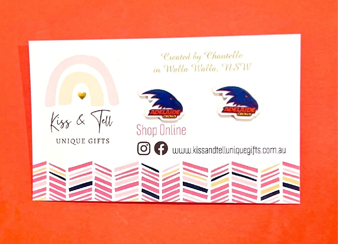 AFL Adelaide Crows Team Stud Earrings