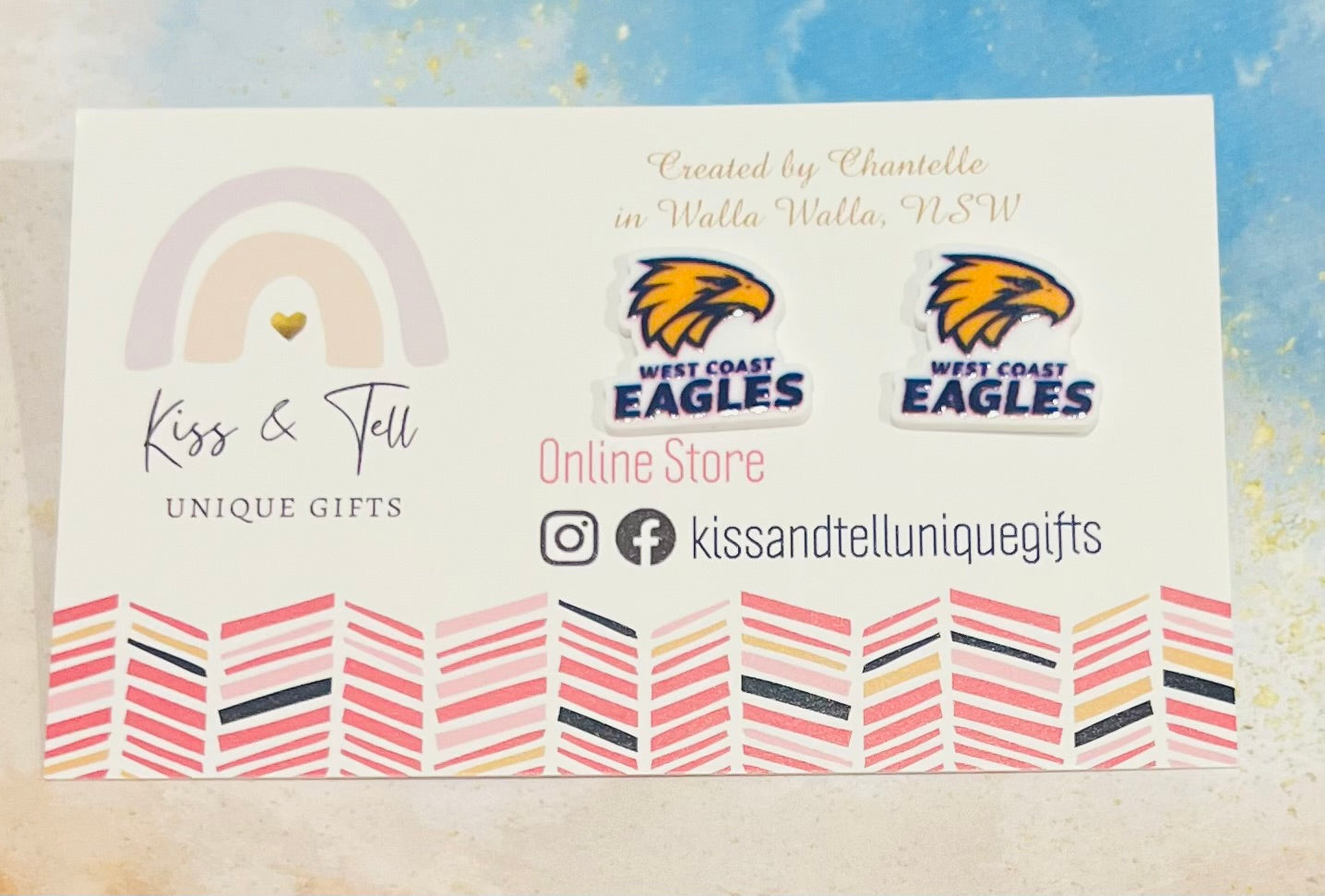 AFL West Coast Eagles Team Stud Earrings