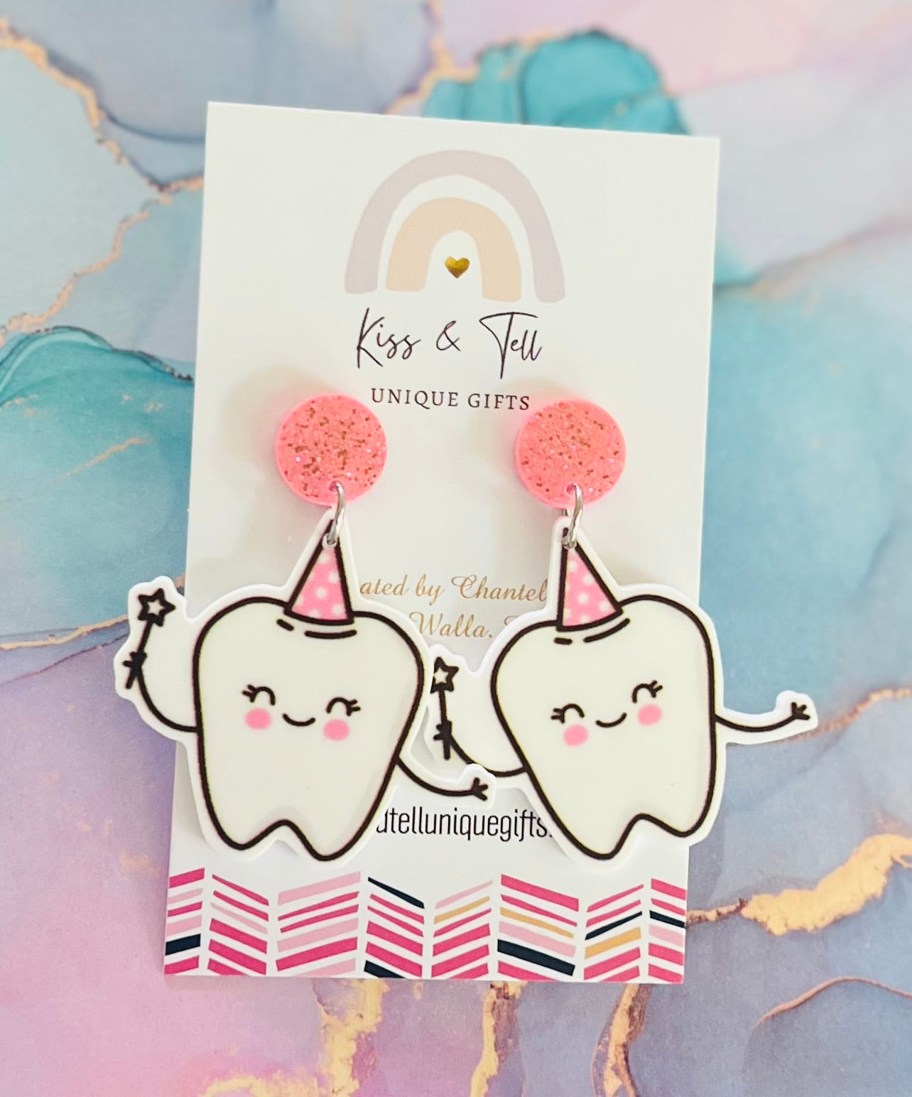 Tooth Fairy Teeth Dangle Earrings