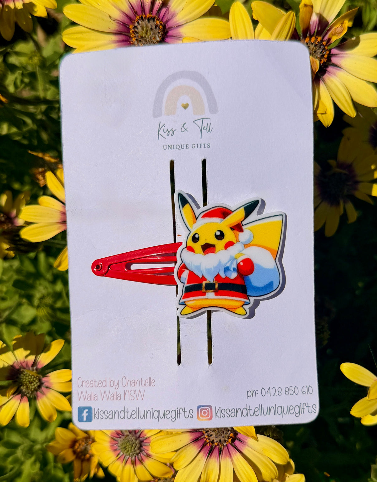 Christmas Pokémon Pikachu Hair Clip