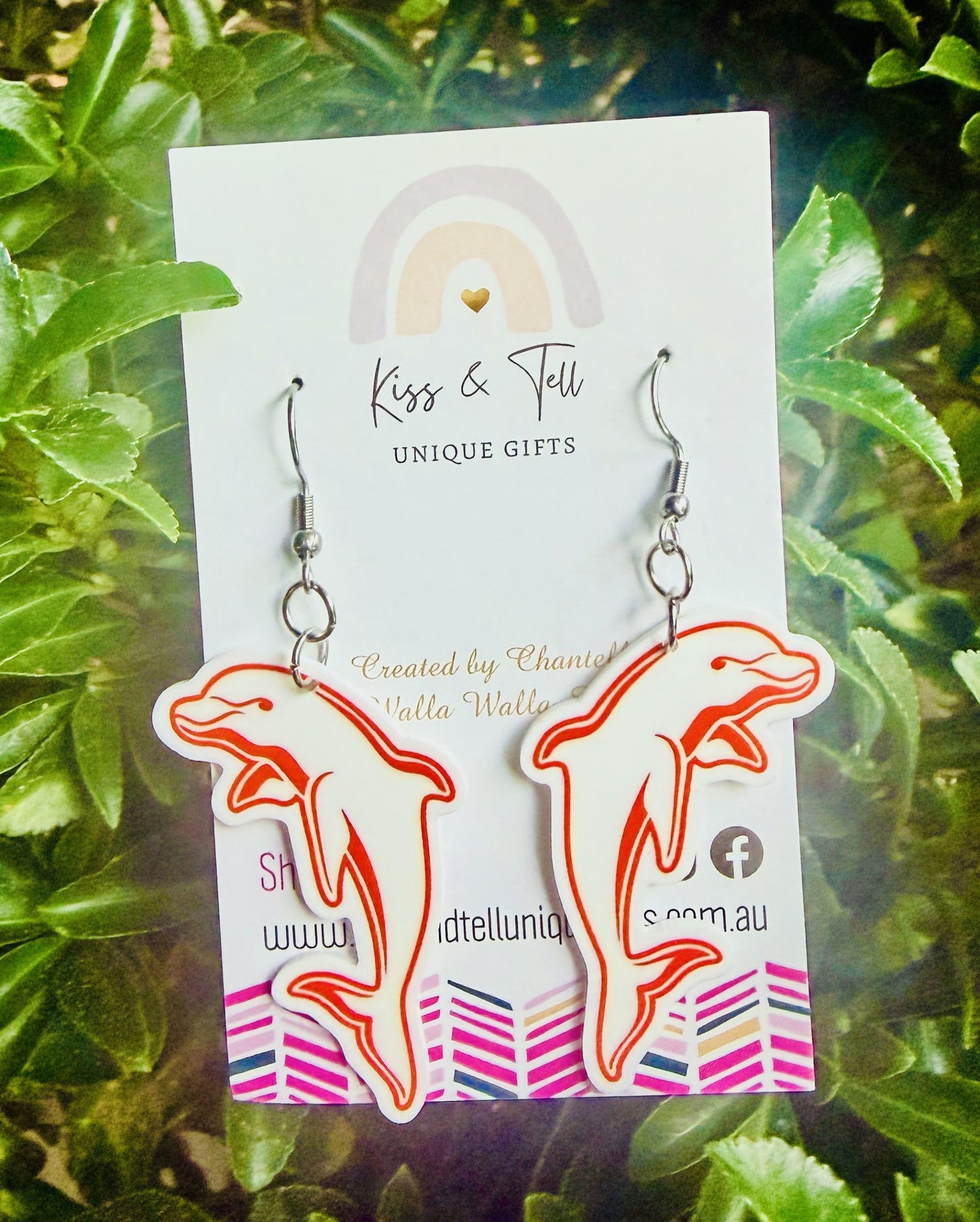 NRL Dolphins Team Dangle Earrings