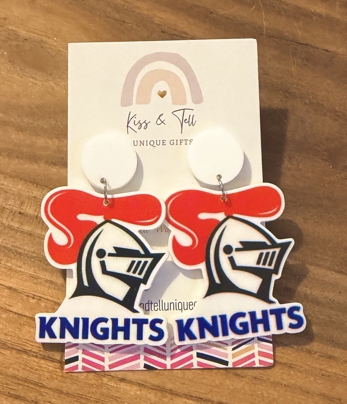 NRL Newcastle Knights Dangle Earrings