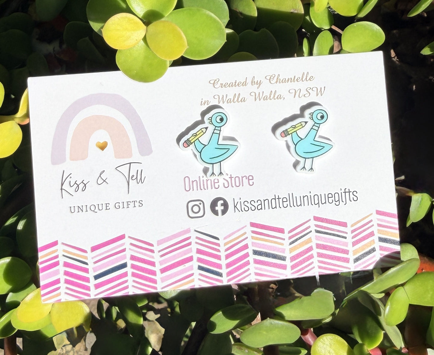 Pigeon Book Character Stud Earrings