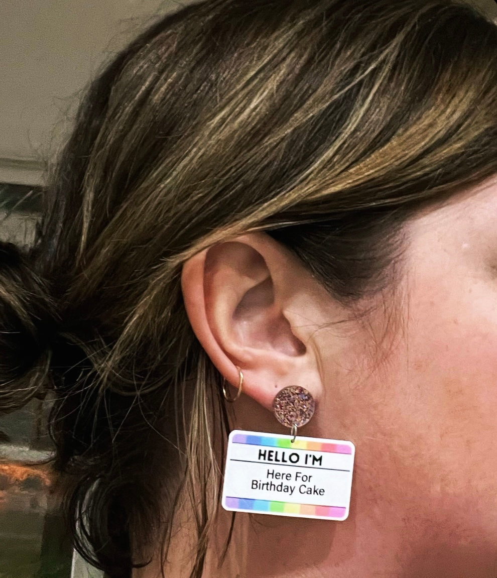 "Here for the Birthday Cake" Earrings