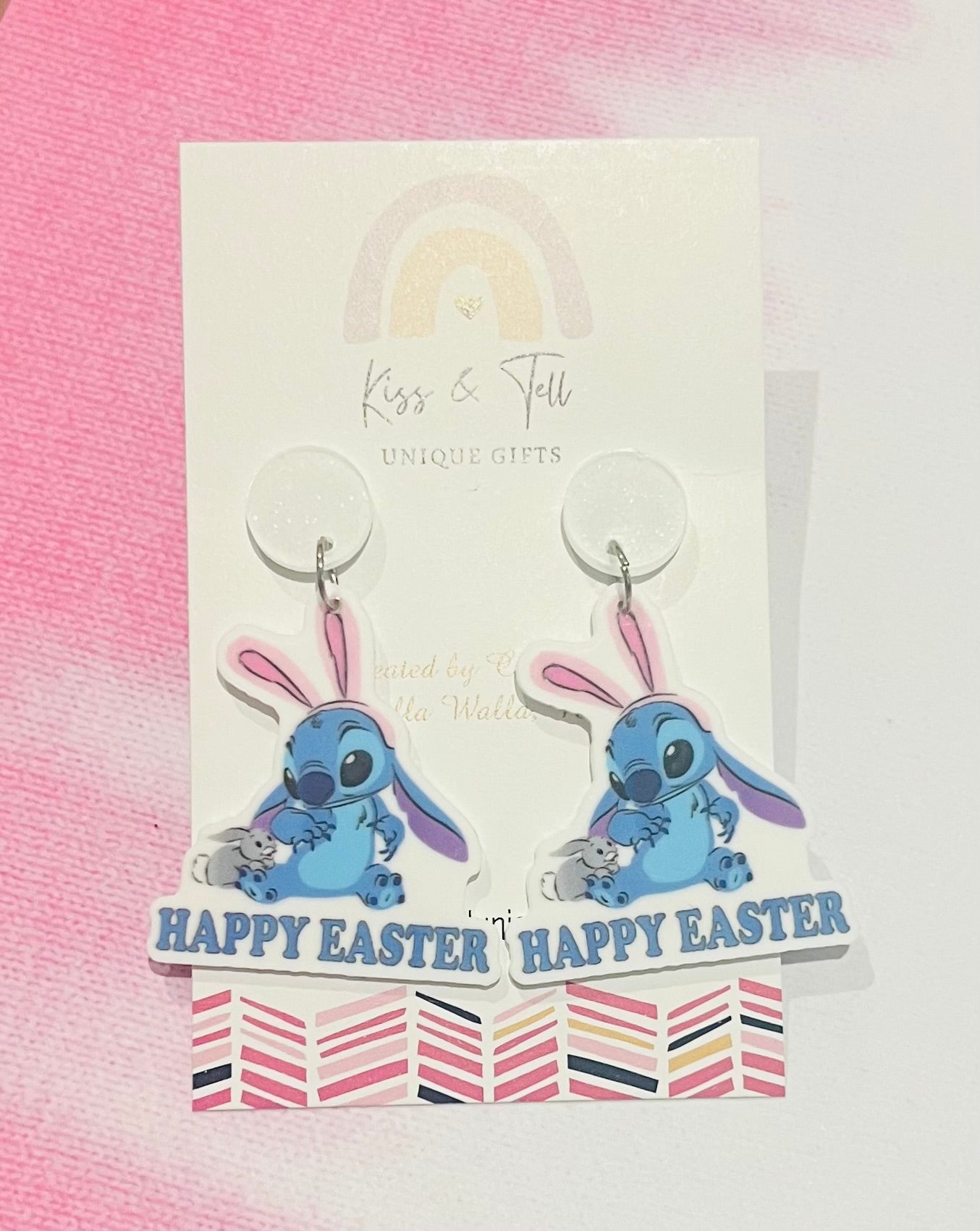 * 1 LEFT * Easter Stitch Dangle Earrings