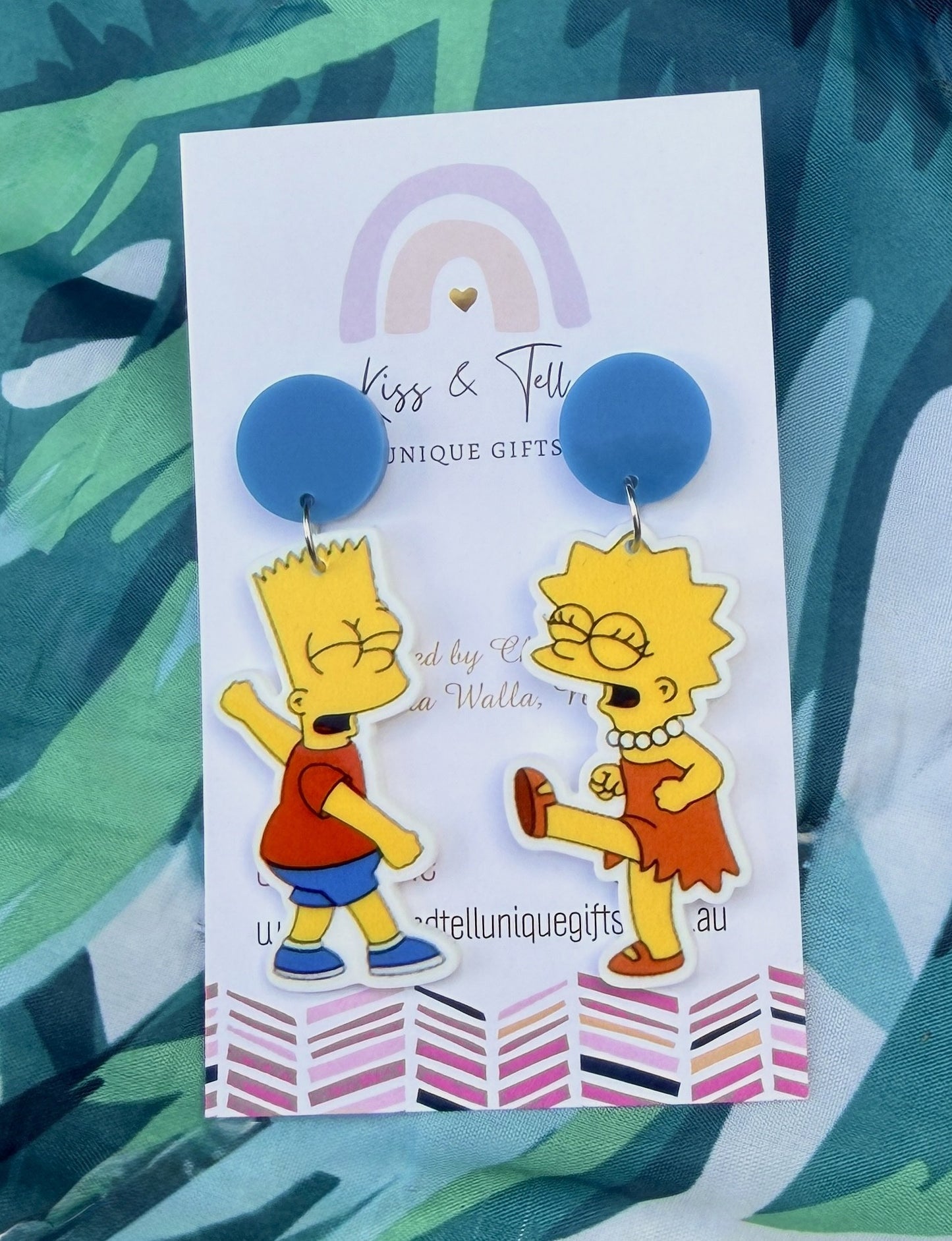 Bart & Lisa Simpson Dangle Earrings