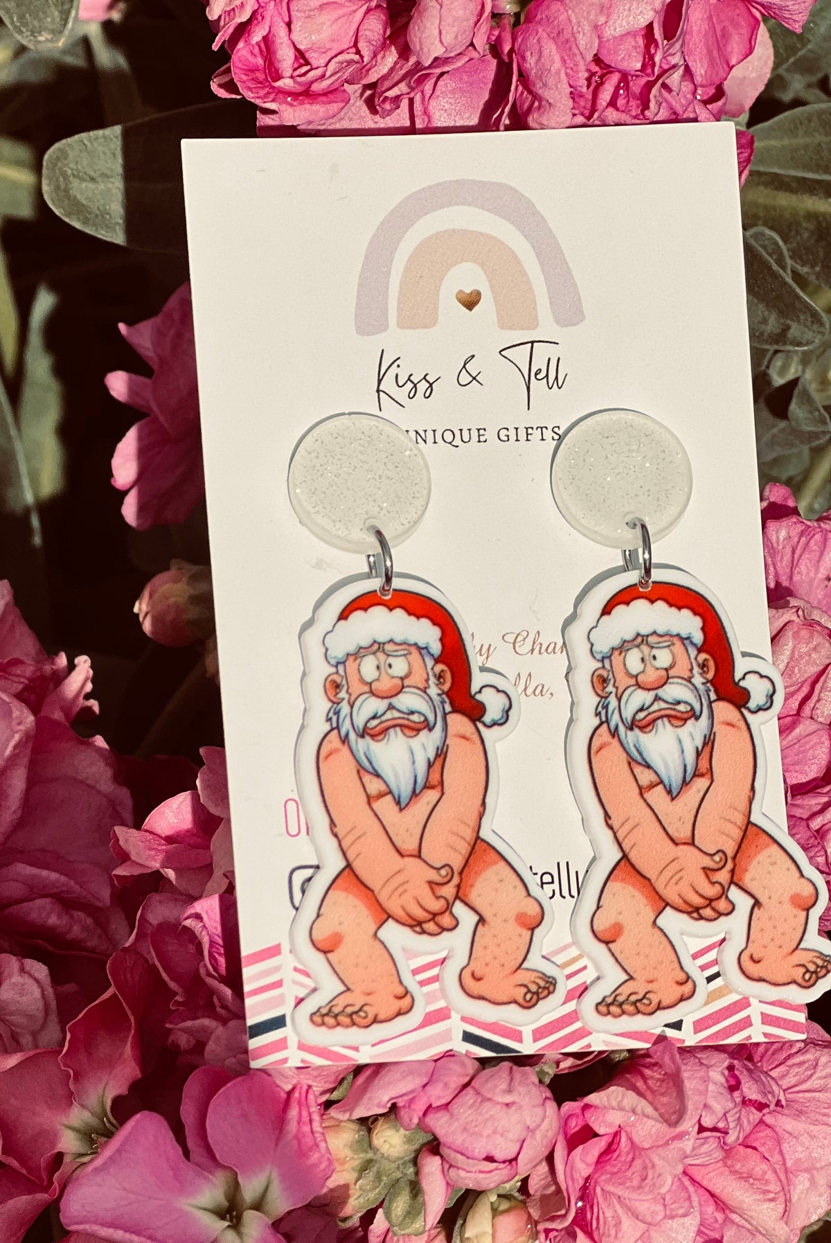 * SALE * Cheeky Santa Dangle Earrings