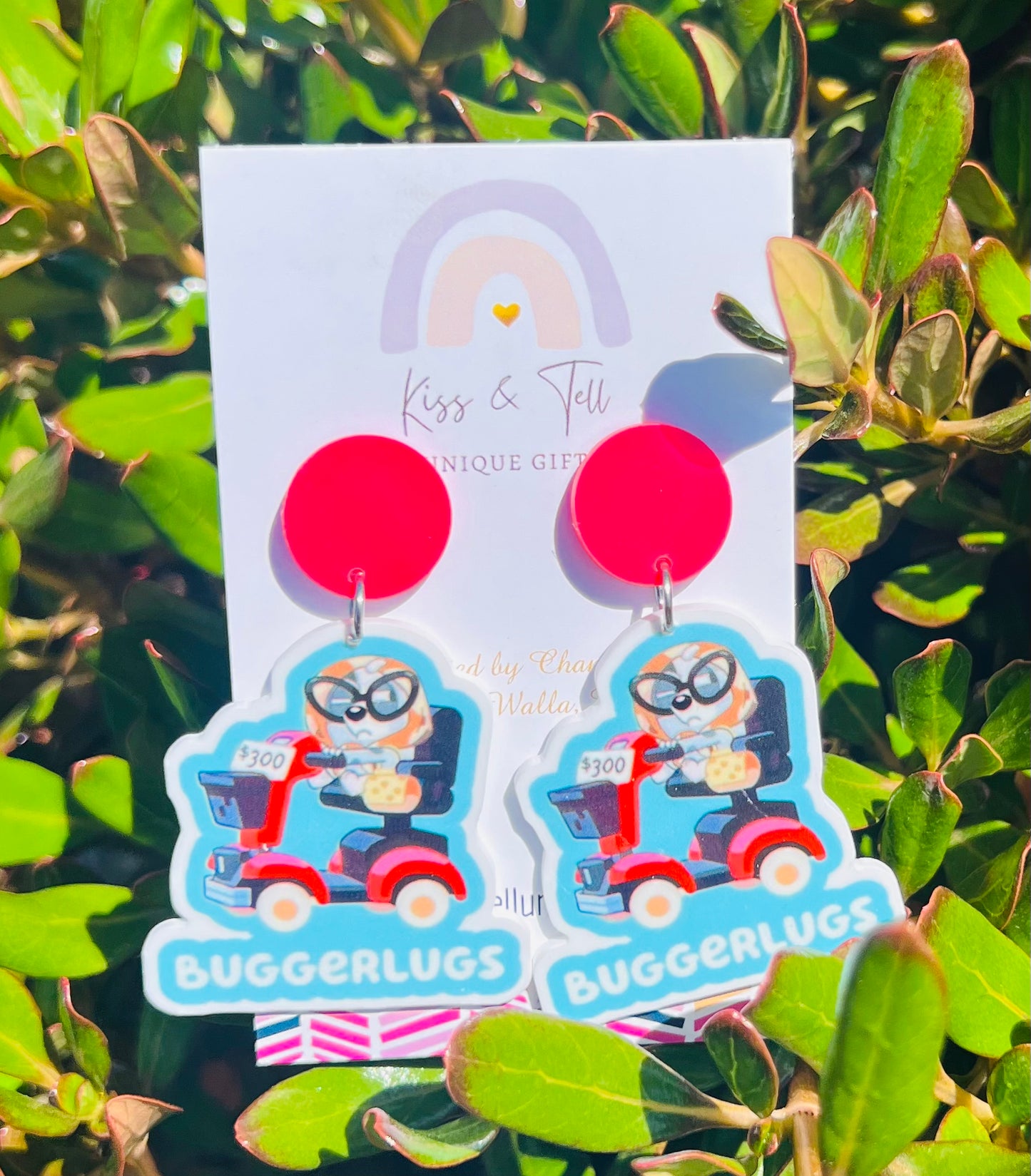 Muffin (Bluey) Granny Scooter Earrings