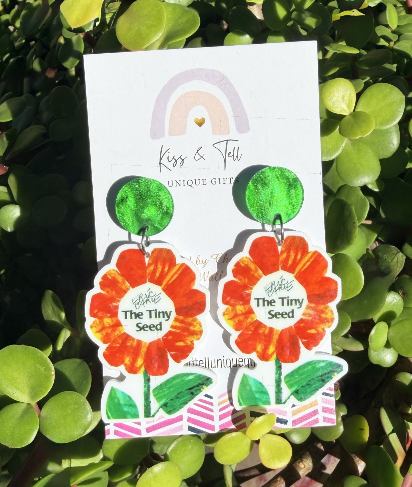 'The Tiny Seed' Book Dangle Earrings