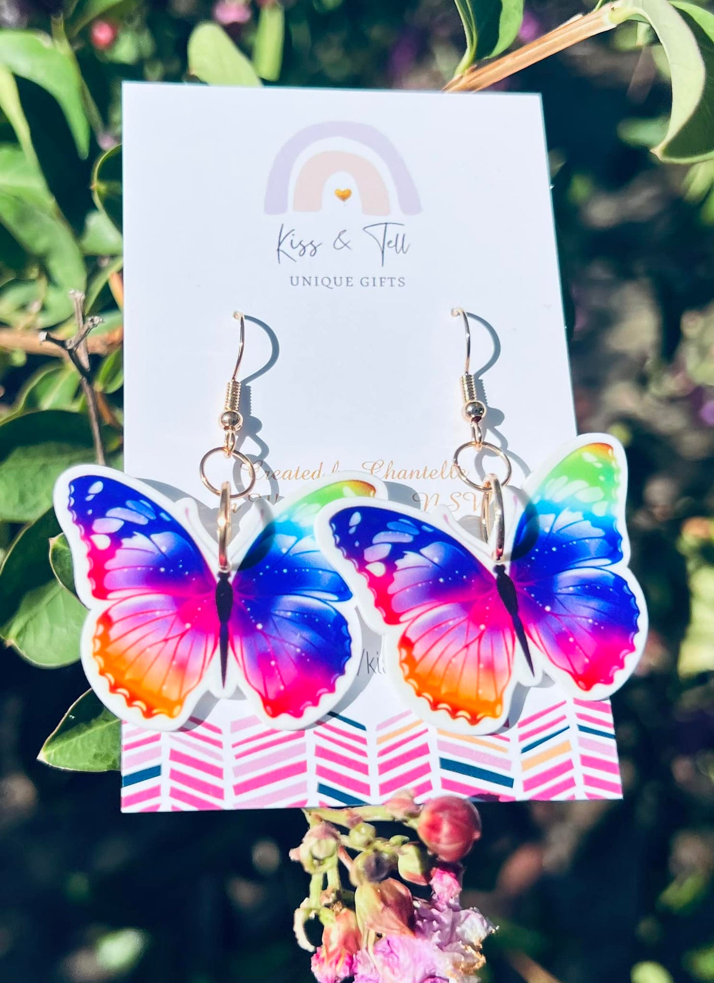 Bright Butterfly Dangle Earrings
