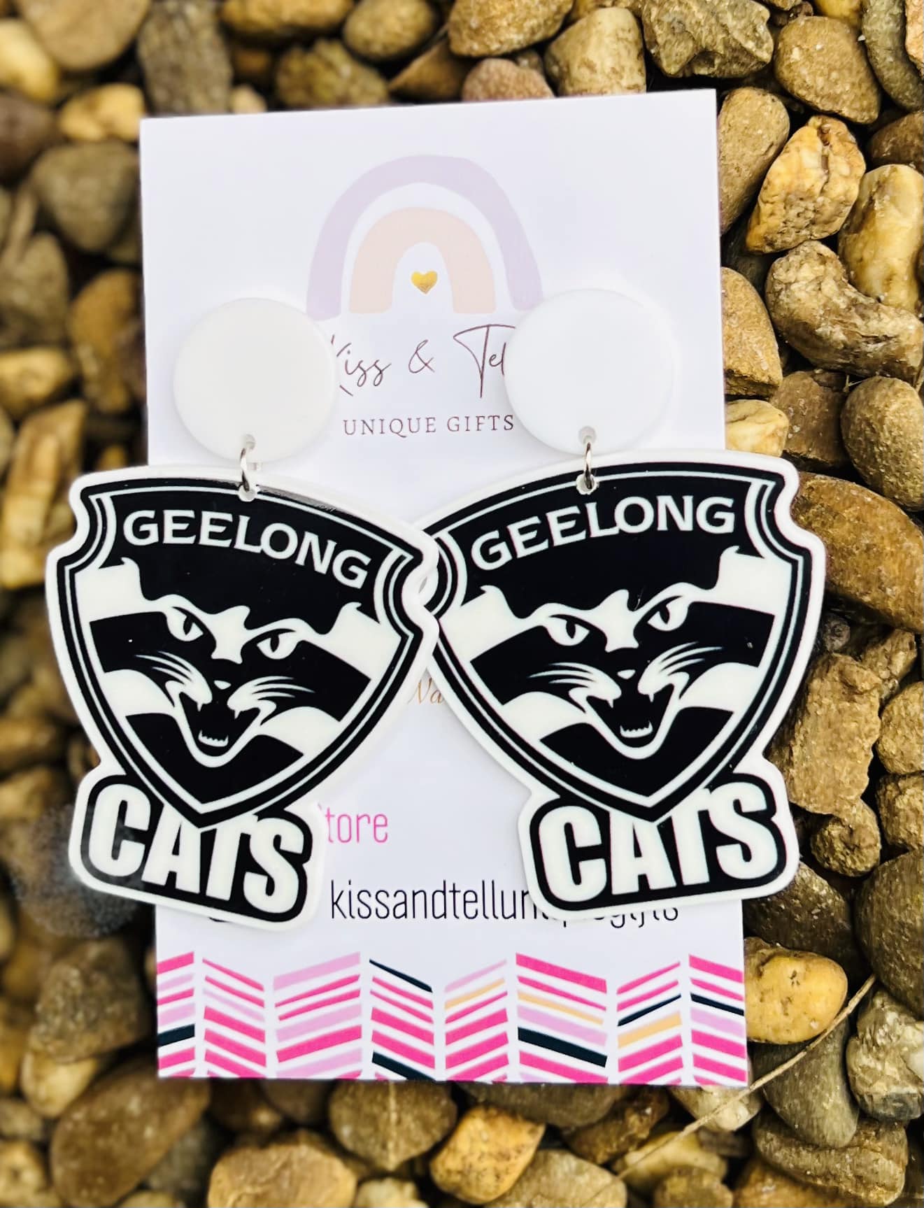 AFL Geelong Cats Team Dangle Earrings