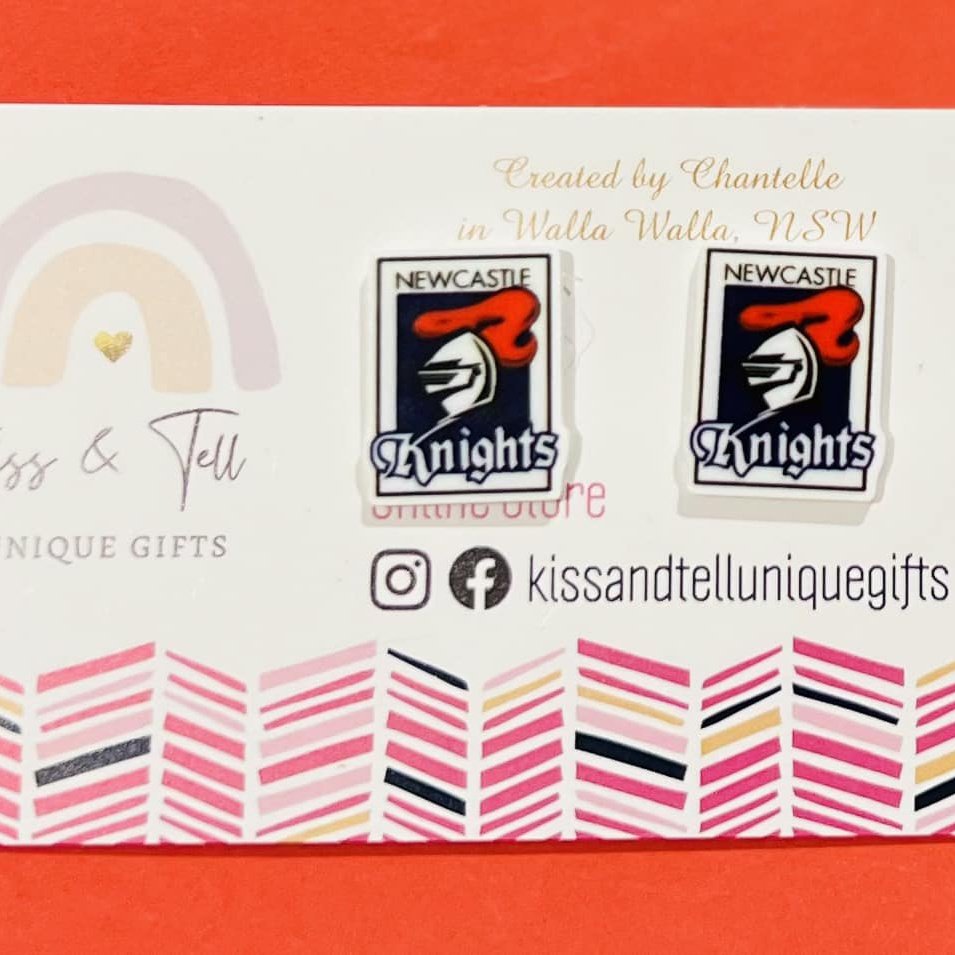 NRL Newcastle Knights Team Stud Earrings