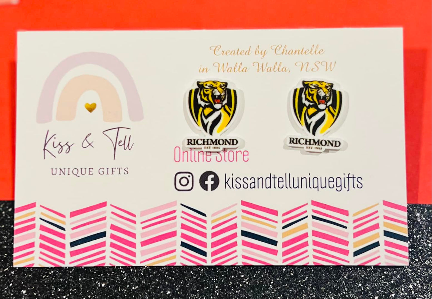AFL Richmond Tigers Team Stud Earrings