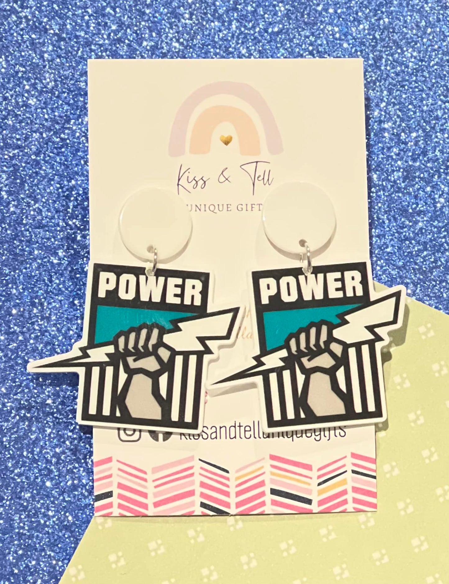 AFL Port Power Team Dangle Earrings