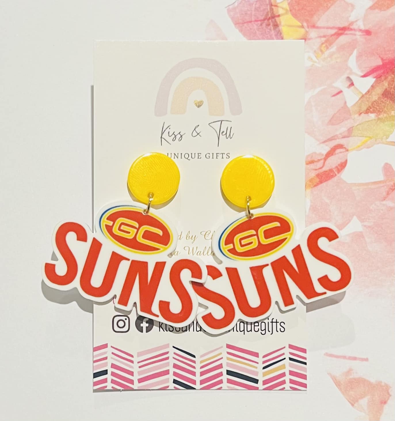 AFL GC Suns Team Dangle Earrings