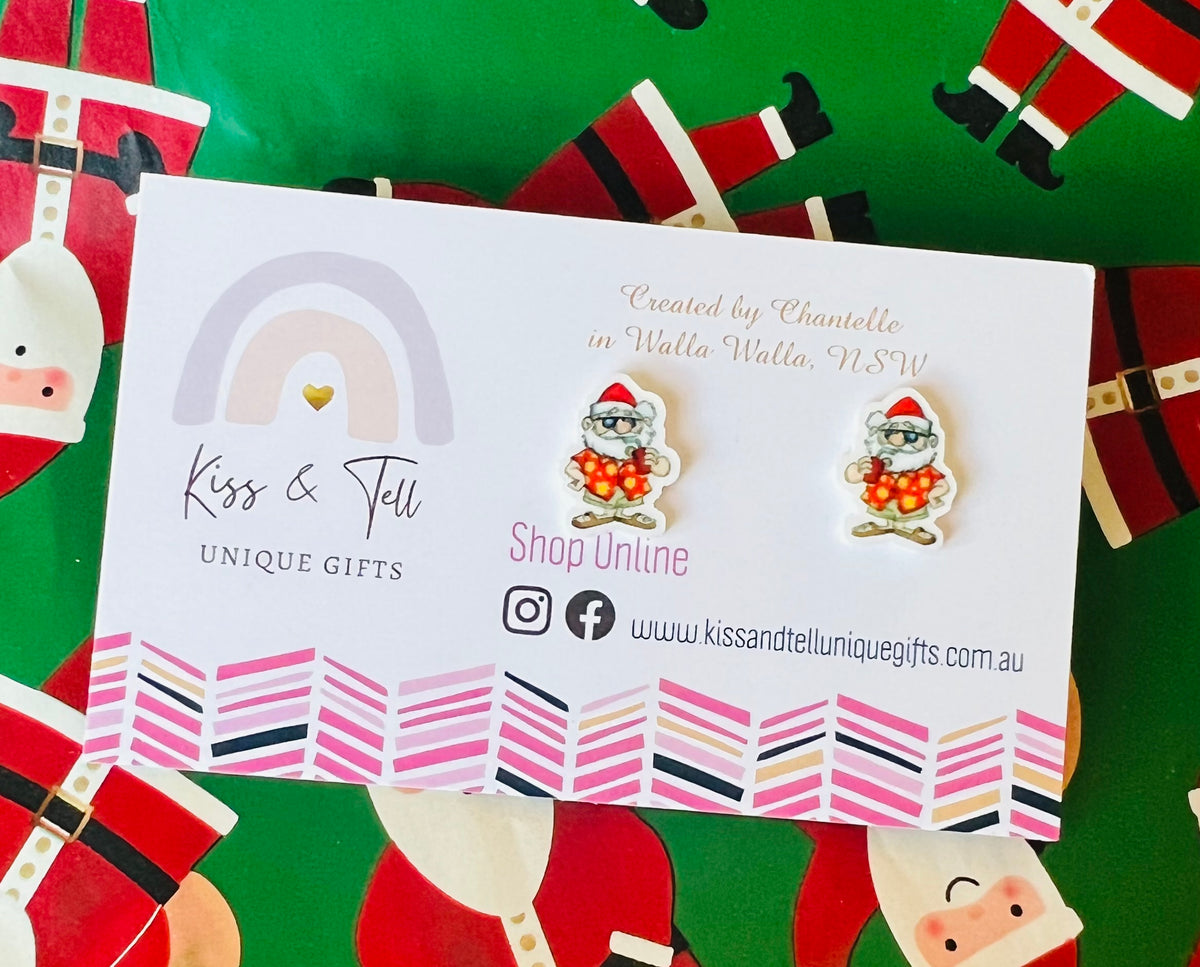 * SALE * Summer Santa Stud Earrings