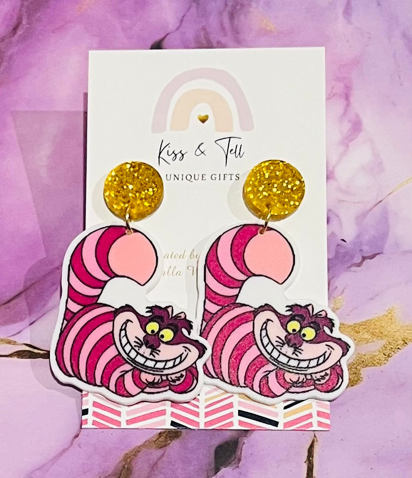 Cheshire Cat Dangle Earrings