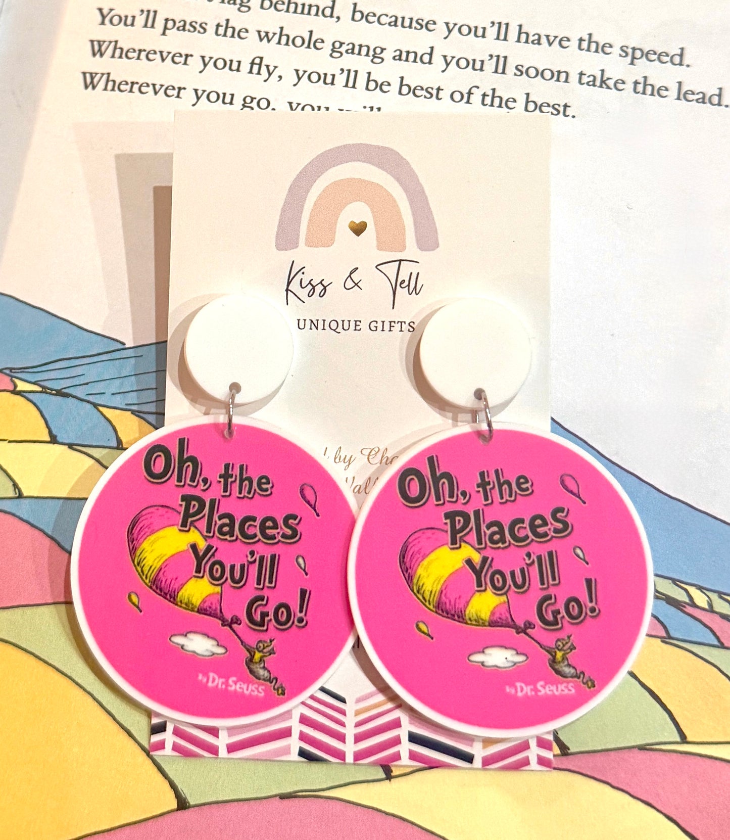 Dr Seuss Quote Dangle Earrings