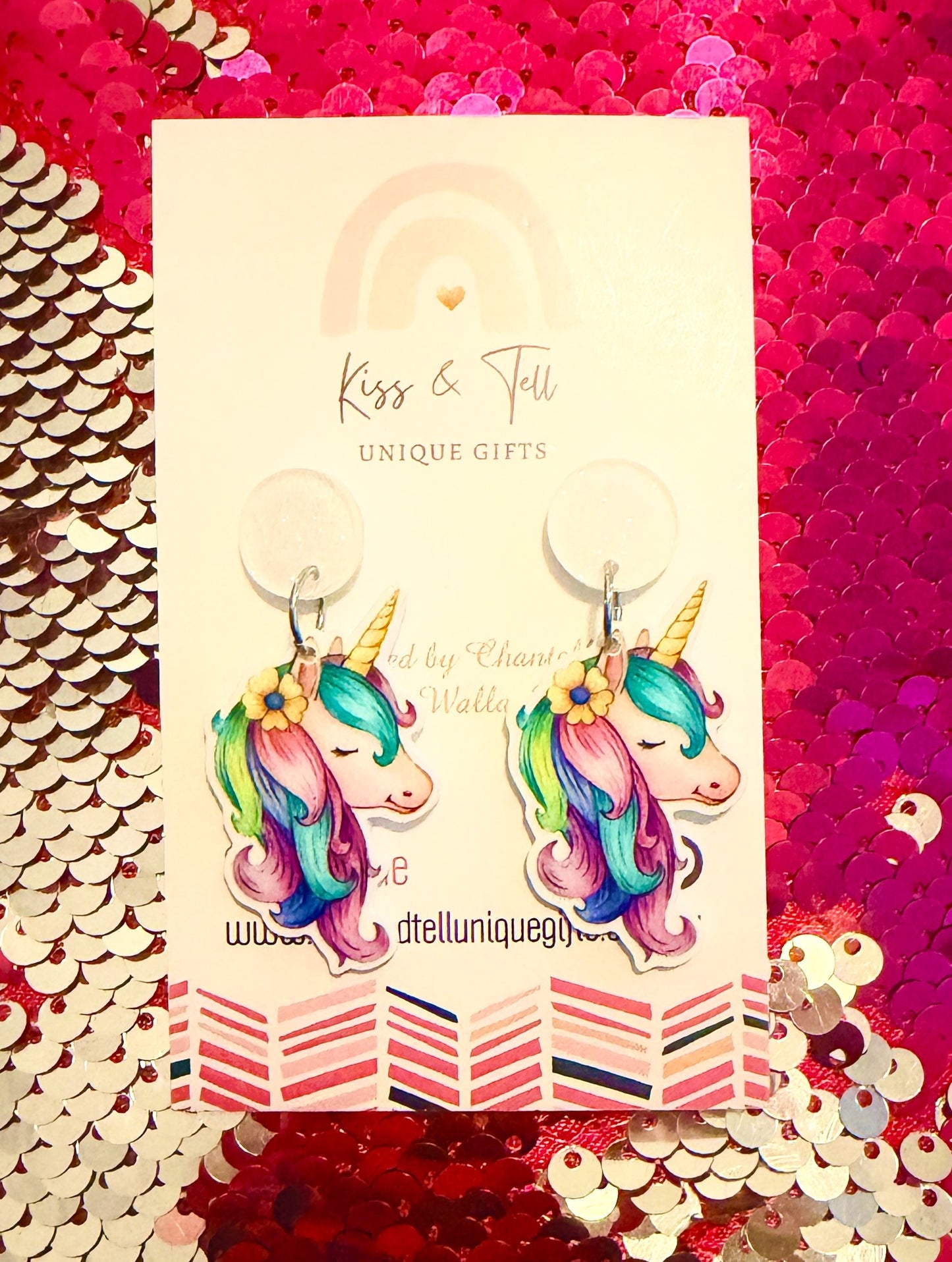 Pretty Unicorn Dangle Earrings