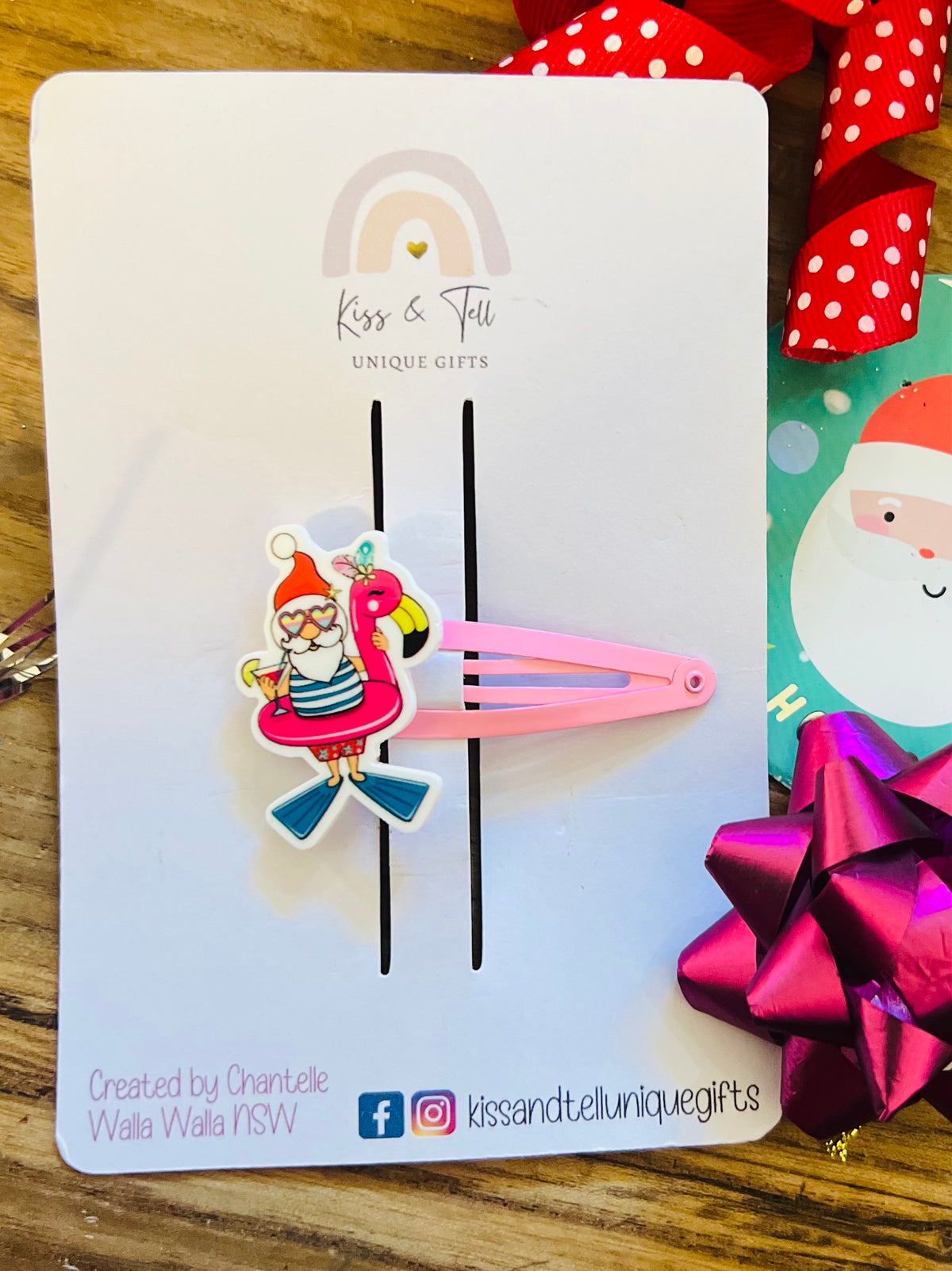 * LAST ONE * Summer Santa Hair Clip