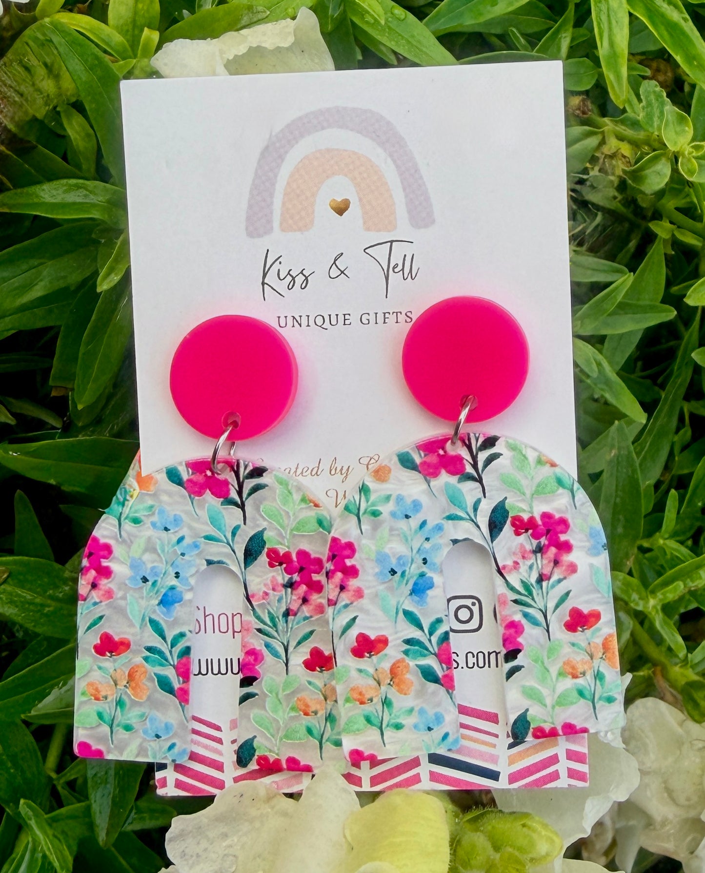 Pretty Floral U-Drop Earrings