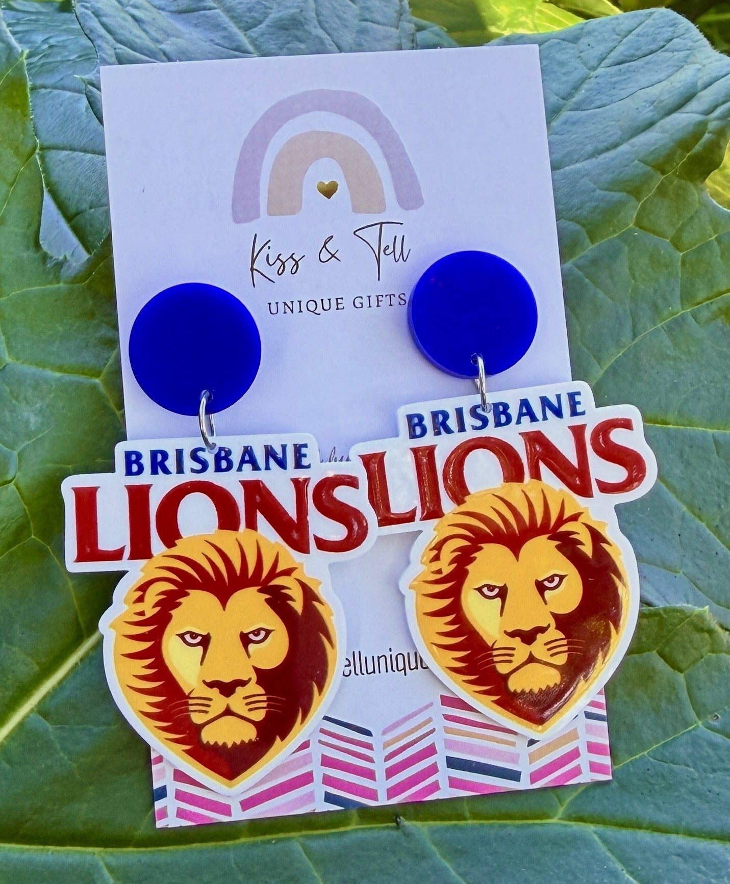 AFL Lions Team Dangle Earrings