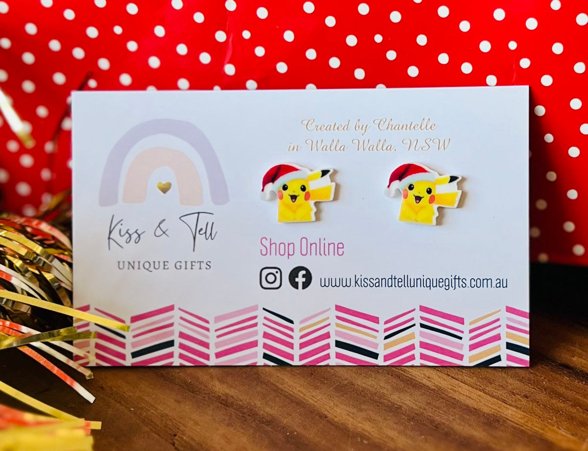 Pokémon Christmas Pikachu Stud Earrings