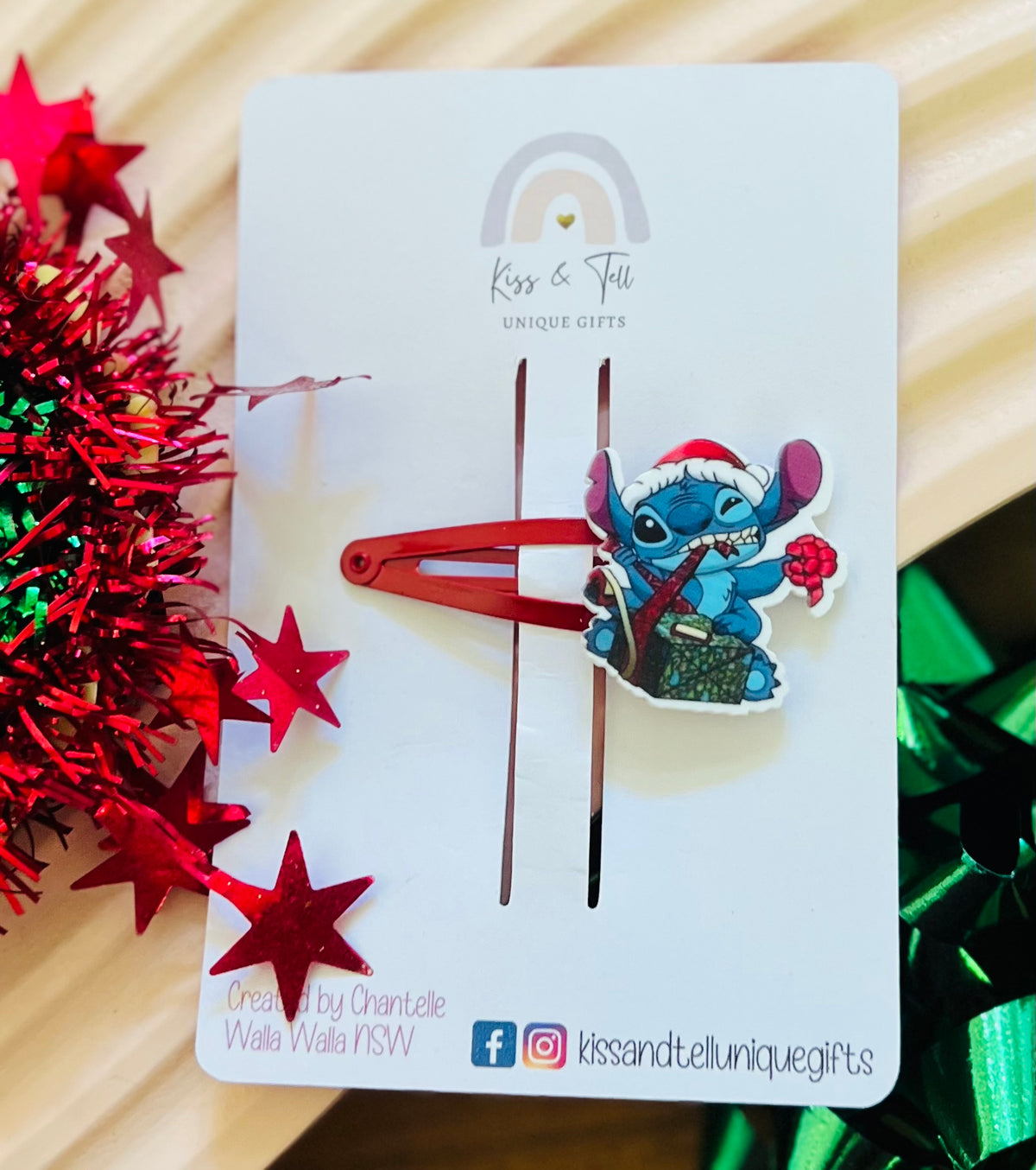 Christmas Lilo & Stitch Hair Clips