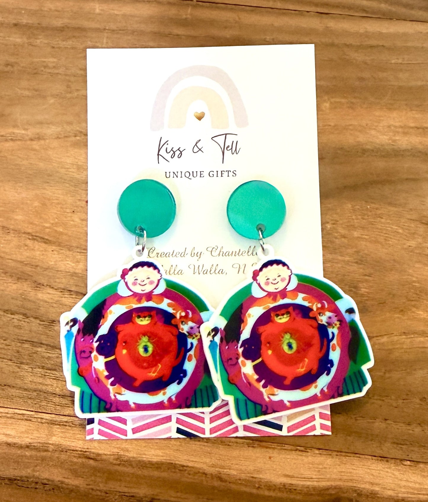 'Old Lady Who Swallowed a Fly' Book Earrings