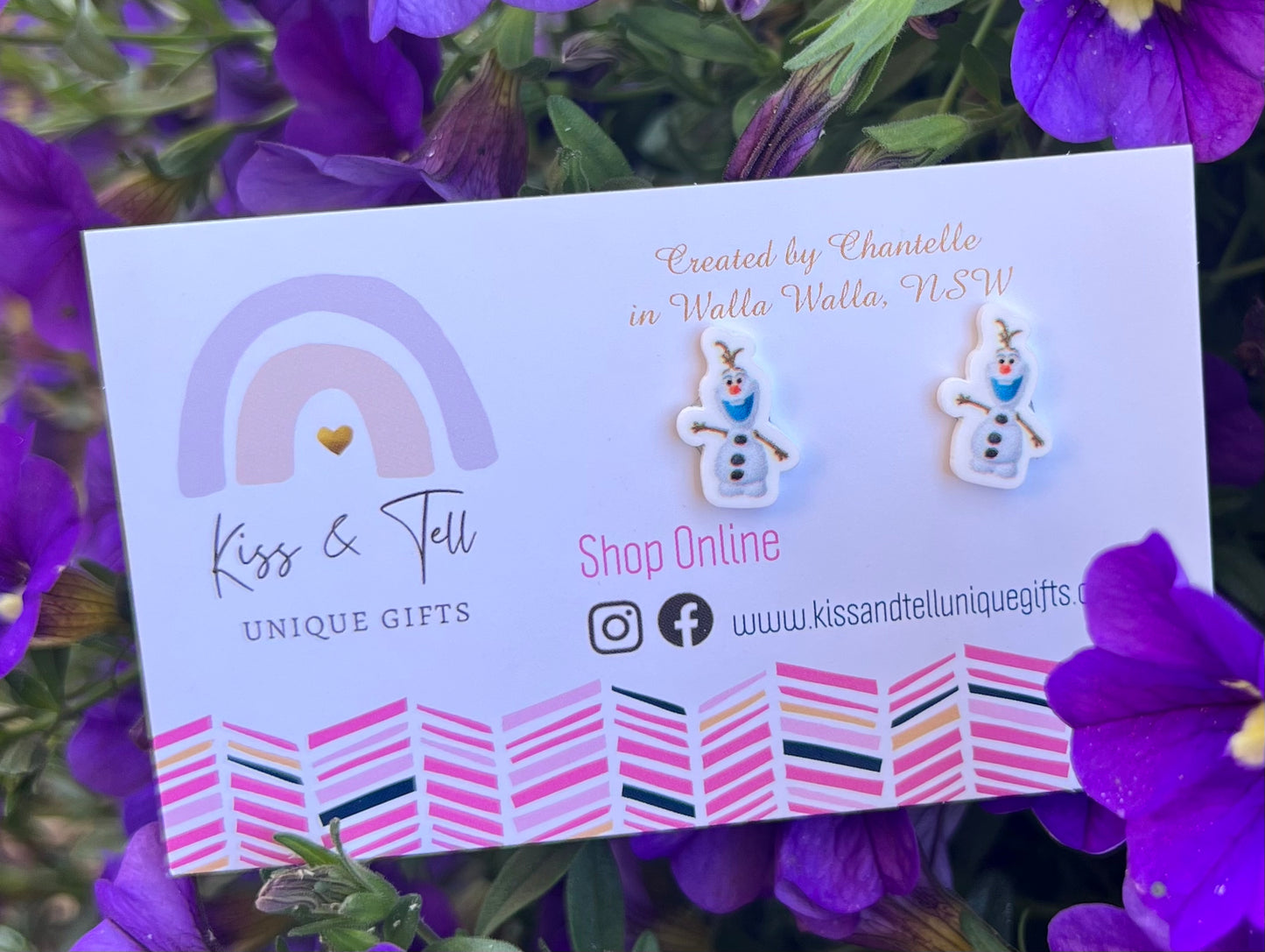 Olaf Frozen Snowman Stud Earrings