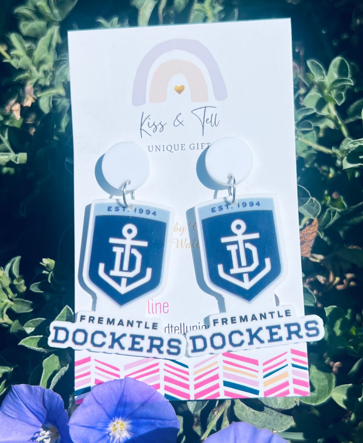 AFL Fremantle Dockers Team Dangle Earrings