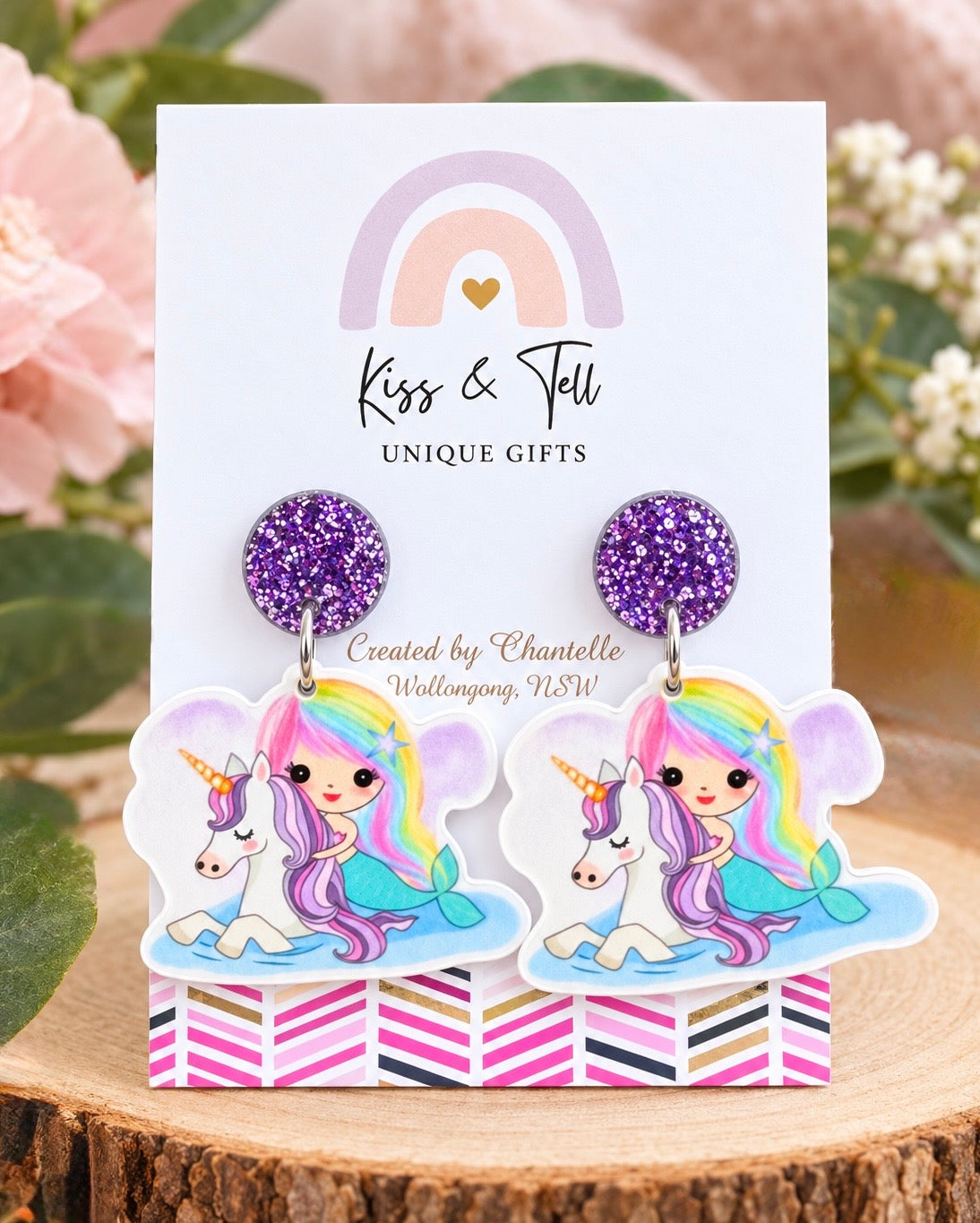 Mermaid Unicorn Dangle Earrings