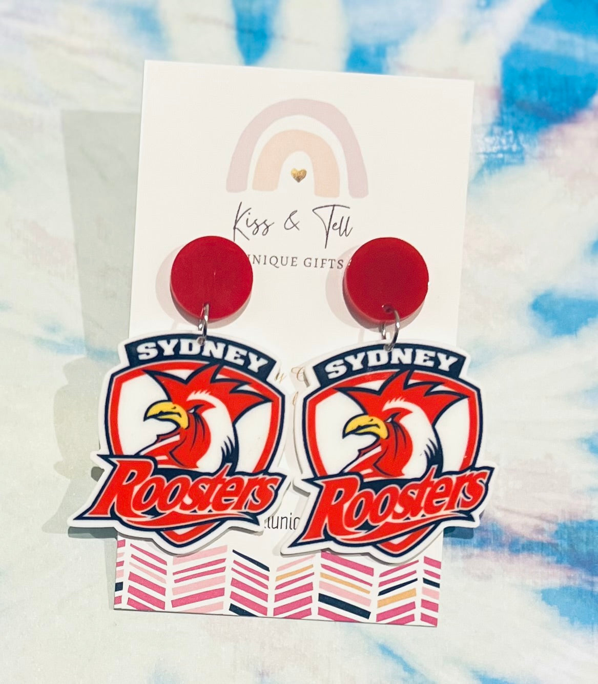 NRL Sydney Roosters Team Dangle Earrings
