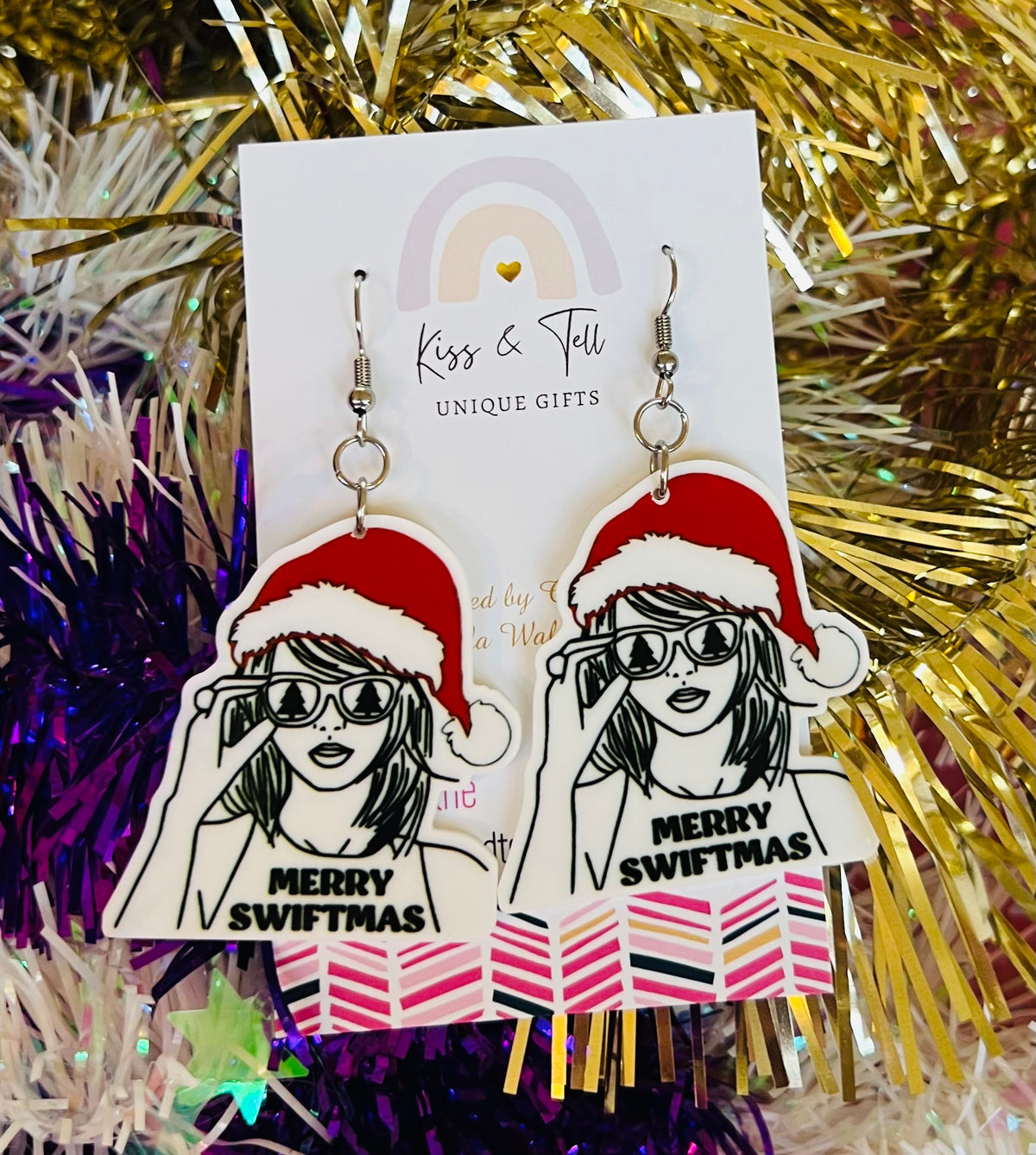 Taylor Swift Christmas Dangle Earrings