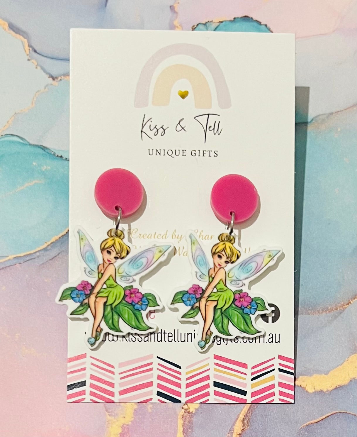 Tinker Bell Fairy Dangle Earrings