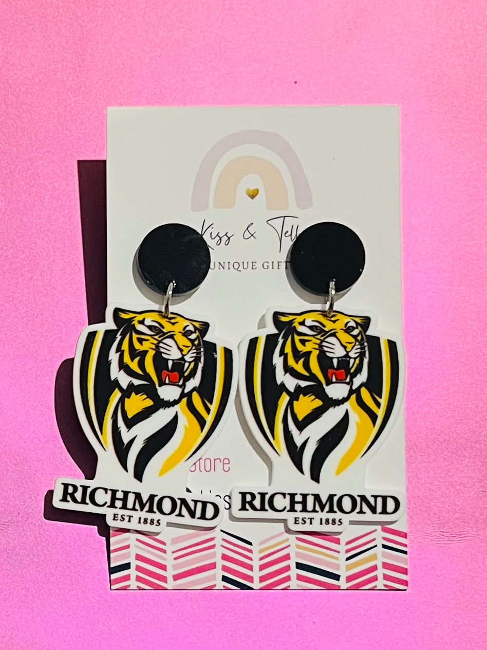 AFL Richmond Tigers Team Dangle Earrings