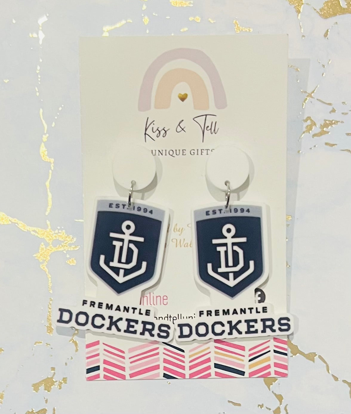 AFL Fremantle Dockers Team Dangle Earrings