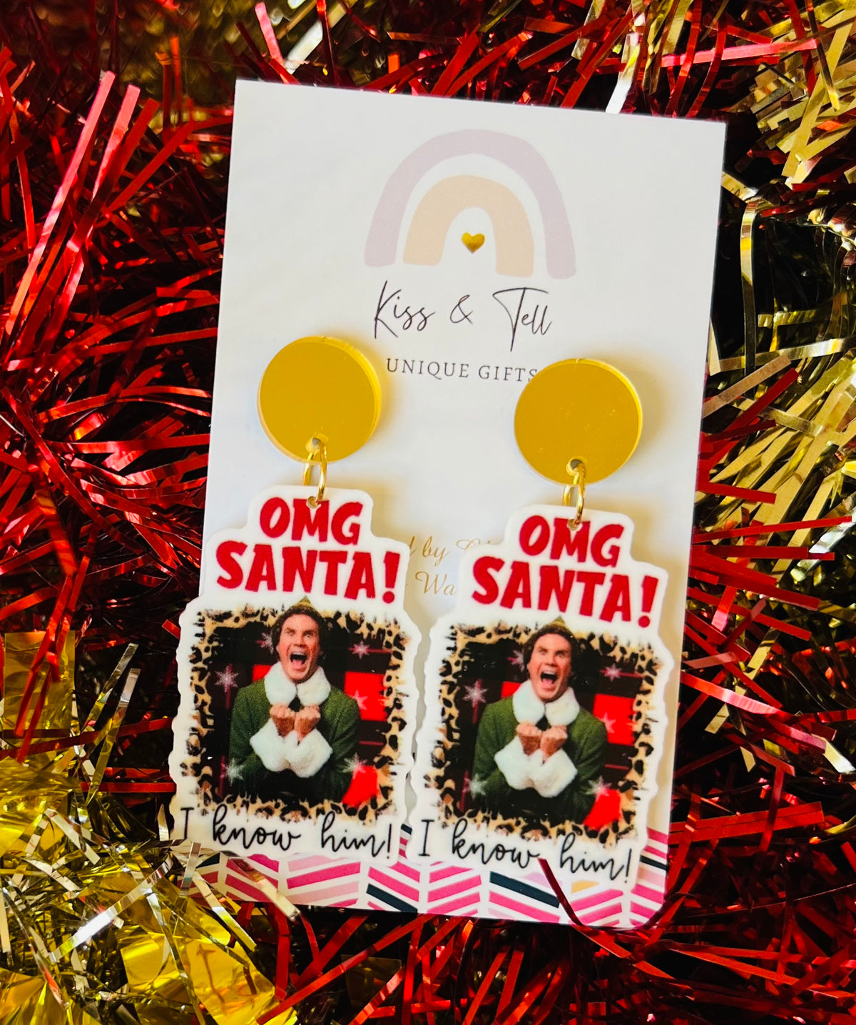 Christmas Elf Movie Dangle Earrings