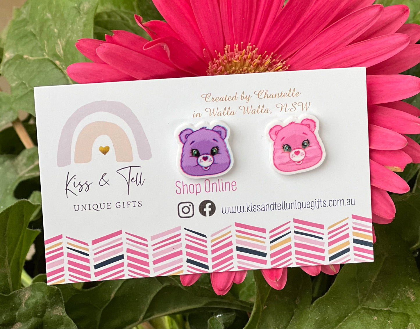 Care Bears Face Stud Earrings
