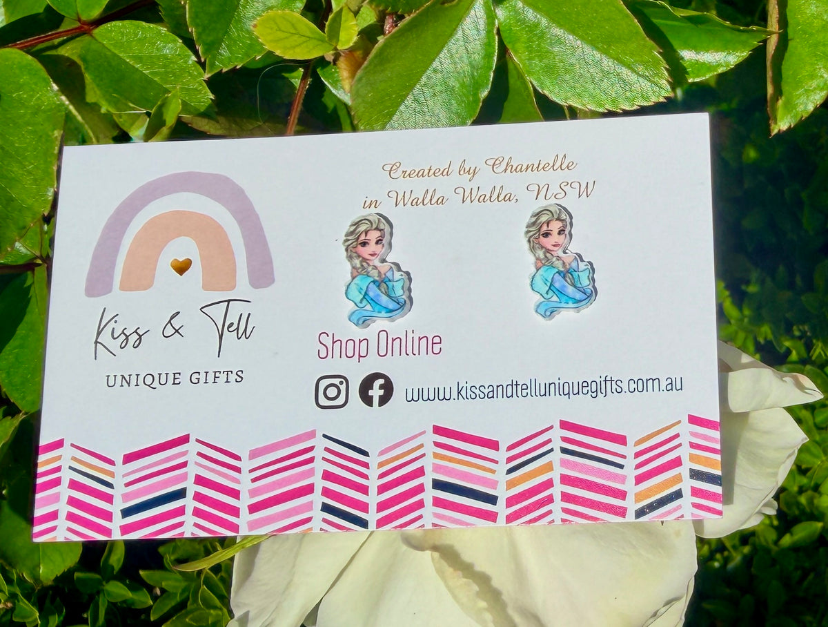 Frozen Elsa & Anna Stud Earrings