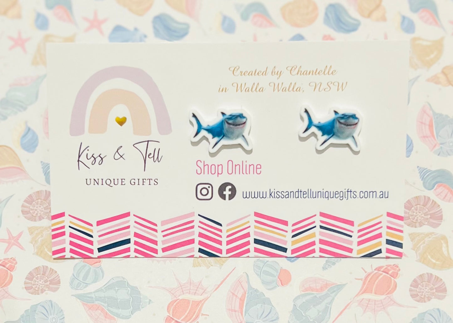 Bruce Shark (Finding Nemo) Stud Earrings