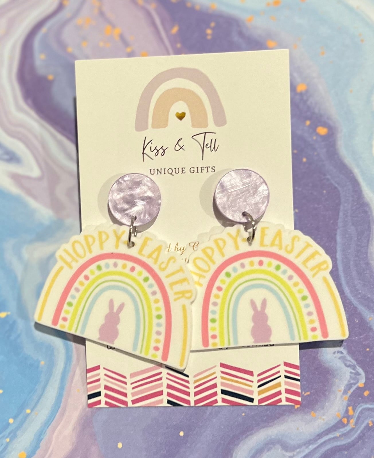 Hoppy Easter Rainbow Dangle Earrings
