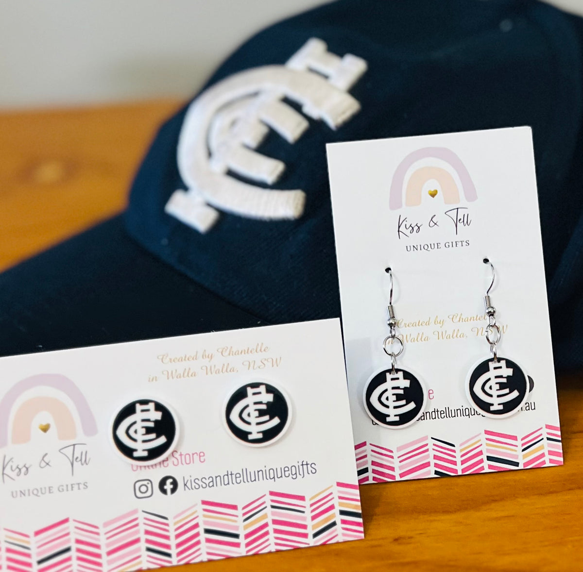 AFL Carlton Blues Team Earrings