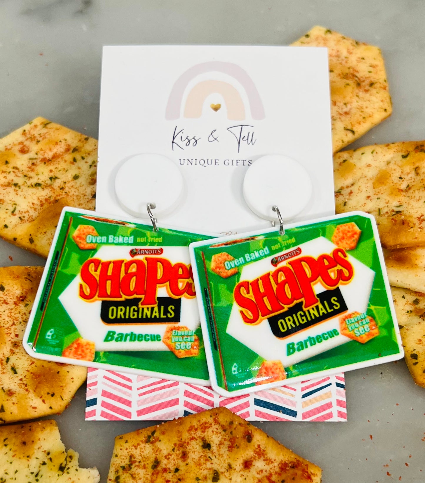 BBQ Shapes Biscuits Dangle Earrings
