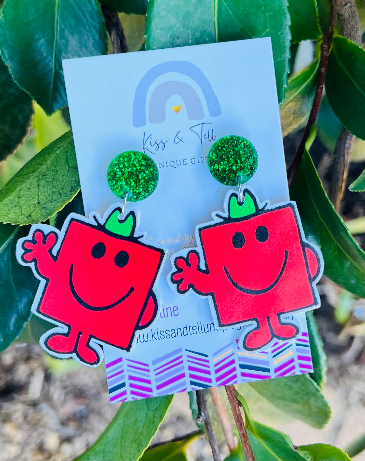 Mr Strong Book Character Dangle Earrings