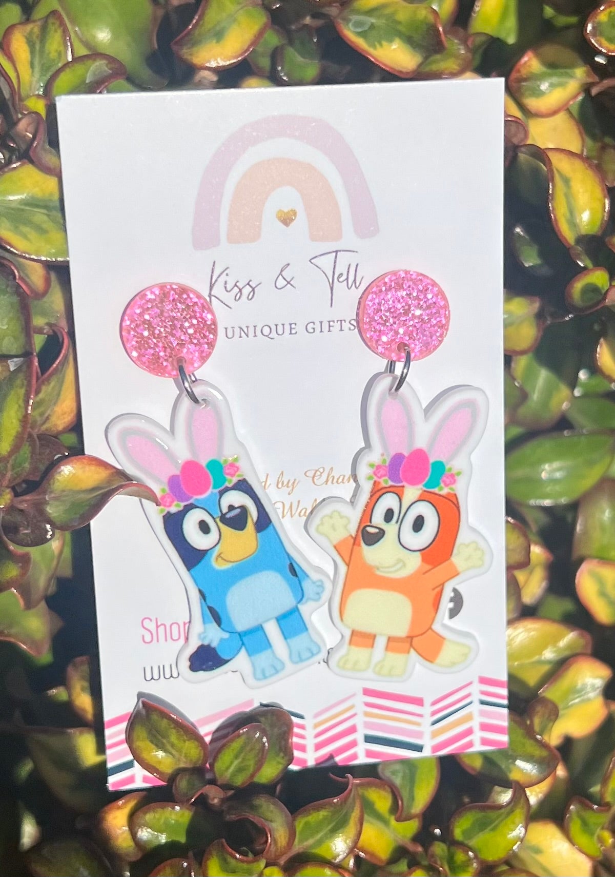 Easter Bluey & Bingo Dangle Earrings