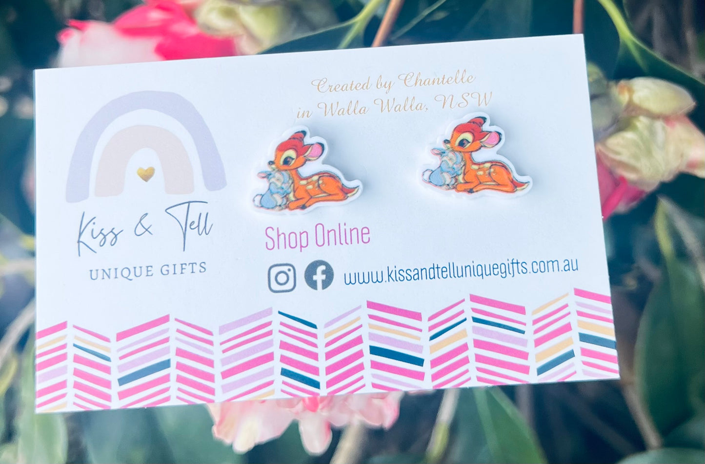 Bambi Deer Stud Earrings