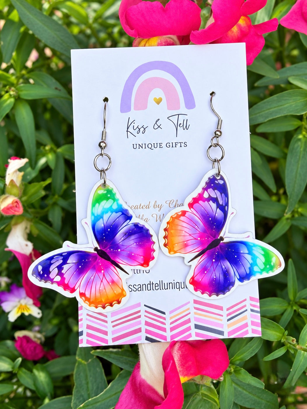 Bright Butterfly Dangle Earrings