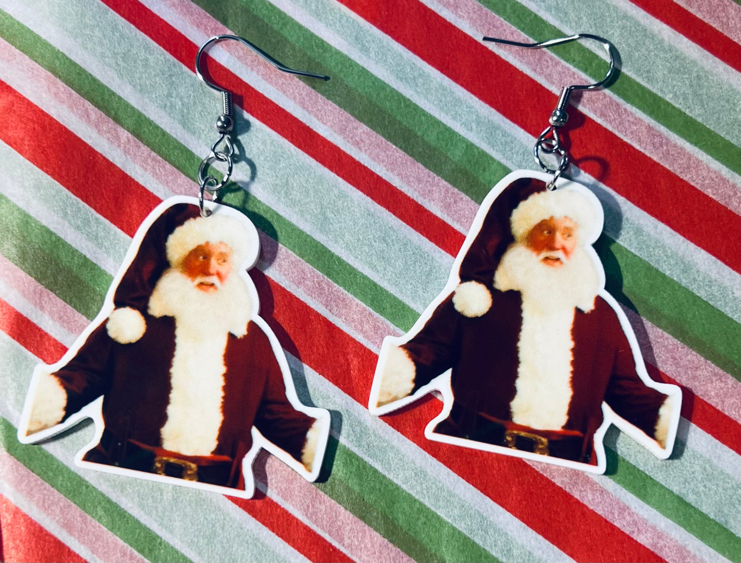 * SALE * Santa Claus Movie Dangle Earrings